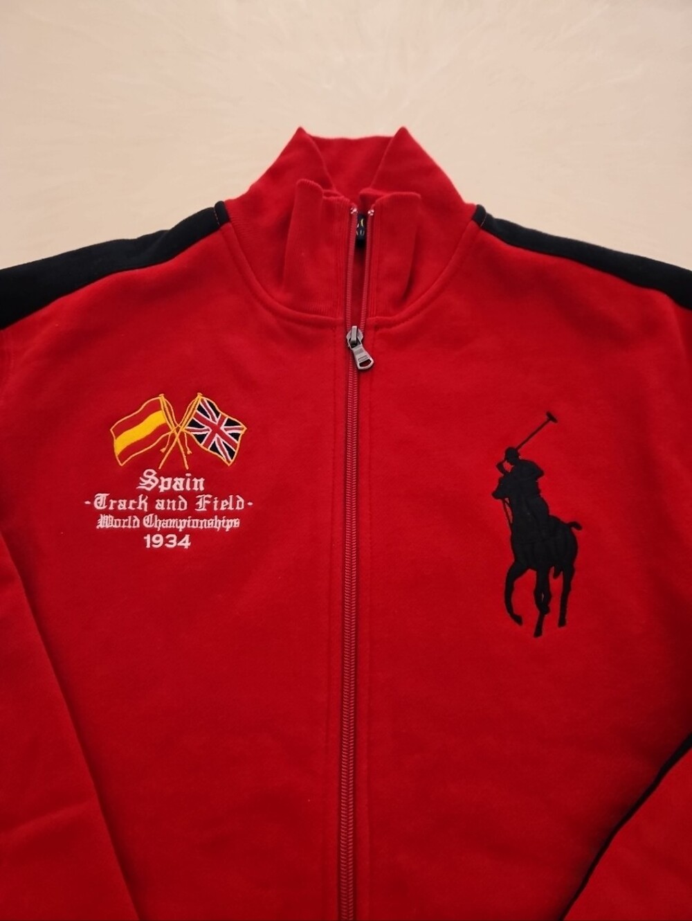 Polo Ralph Lauren Mens Red SPAIN Zip-Up Jacket - NWnOT